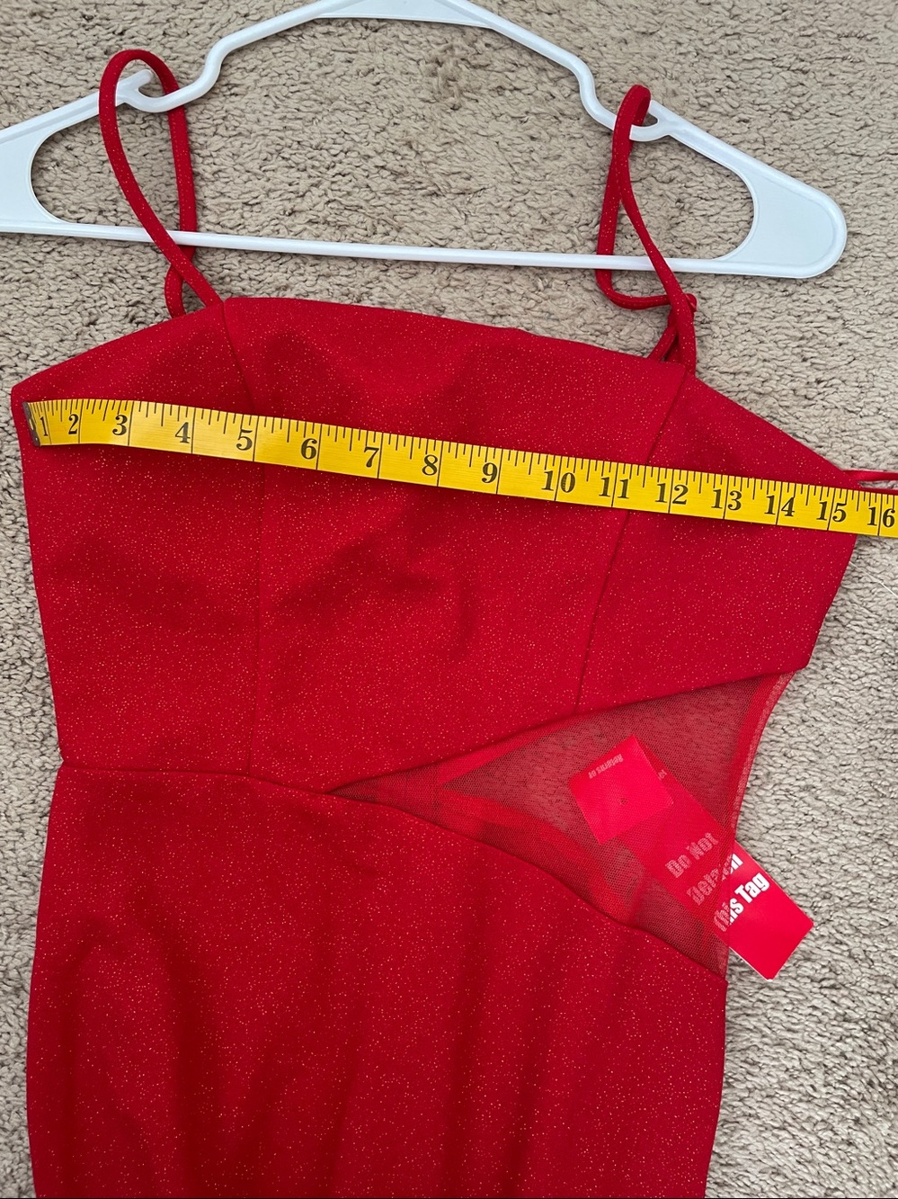 NWT Trixxi Red Formal Dress with Slit and adjustable straps - Picture 5 of 5